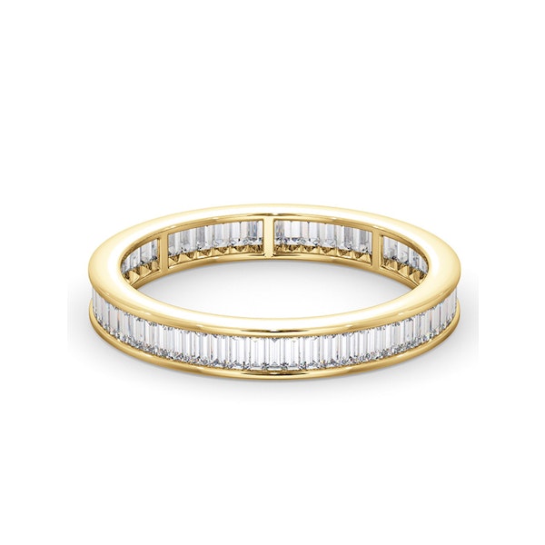 Mens 1ct H/Si Diamond 18K Gold Full Band Ring - Image 3