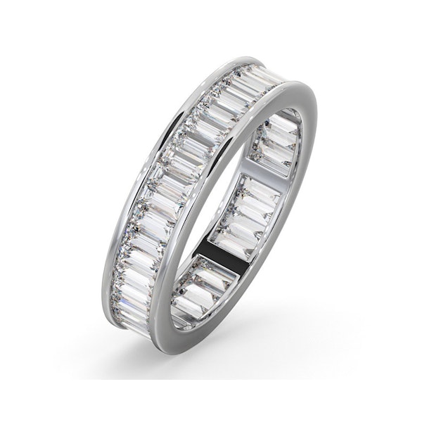 Mens 2ct G/Vs Diamond 18K White Gold Full Band Ring - Image 1