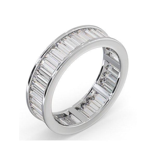 Mens 3ct H/Si Diamond 18K White Gold Full Band Ring - Image 2