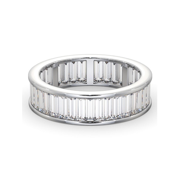 Mens 3ct G/Vs Diamond 18K White Gold Full Band Ring - Image 3