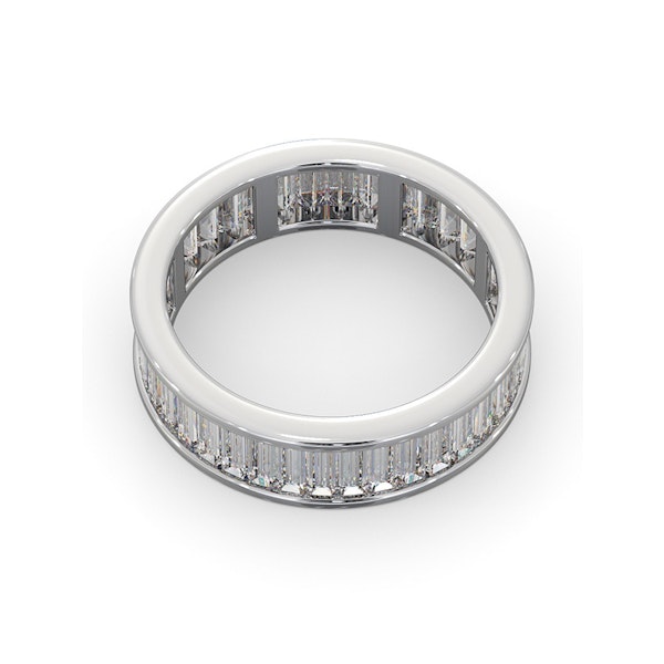 Mens 3ct H/Si Diamond 18K White Gold Full Band Ring - Image 4