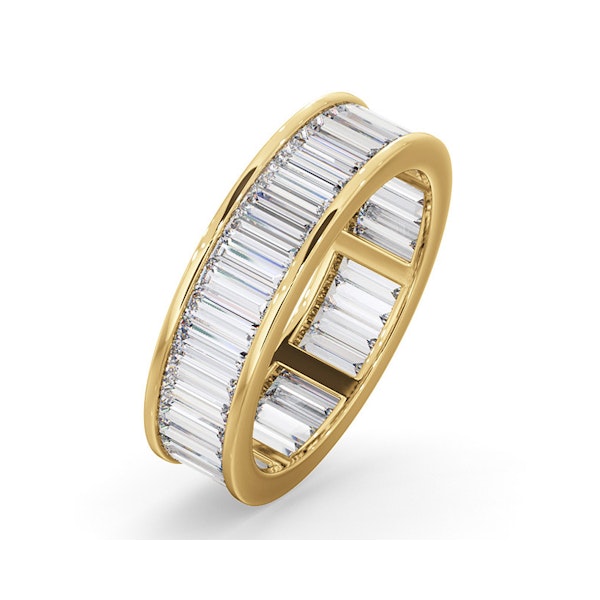 Mens 3ct G/Vs Diamond 18K Gold Full Band Ring - Image 1