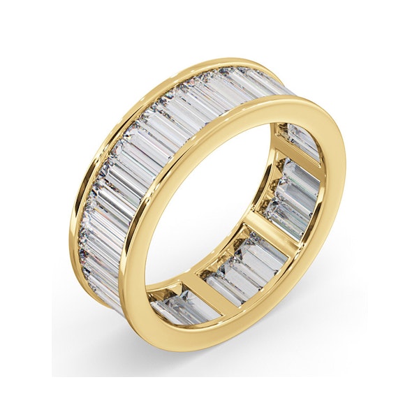 Mens 5ct H/Si Diamond 18K Gold Full Band Ring - Image 2