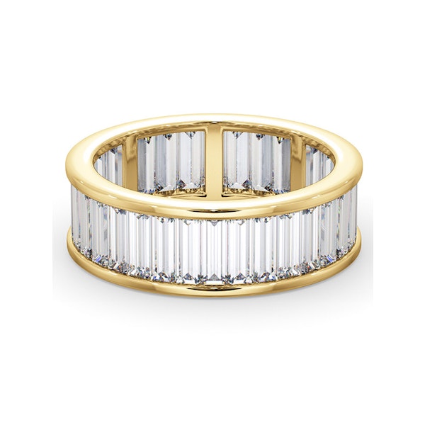 Mens 5ct H/Si Diamond 18K Gold Full Band Ring - Image 3