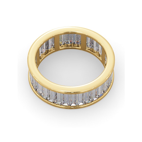 Mens 5ct H/Si Diamond 18K Gold Full Band Ring - Image 4