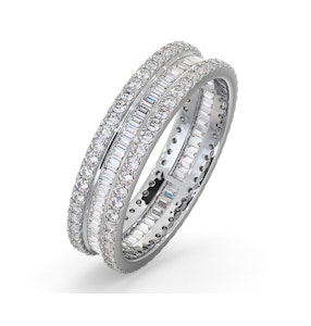Katie Eternity 1.00ct G/Vs Diamond Ring In 18K White Gold - Size M.5