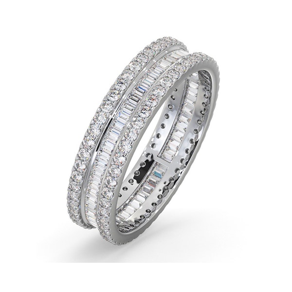 Katie Eternity 1.00ct G/Vs Diamond Ring In 18K White Gold - Size M.5 - Image 1