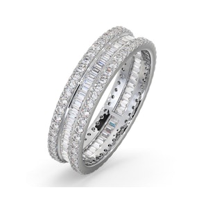 Eternity Ring Katie 18K White Gold Diamond 1.00ct H/Si - Size I (i for India)