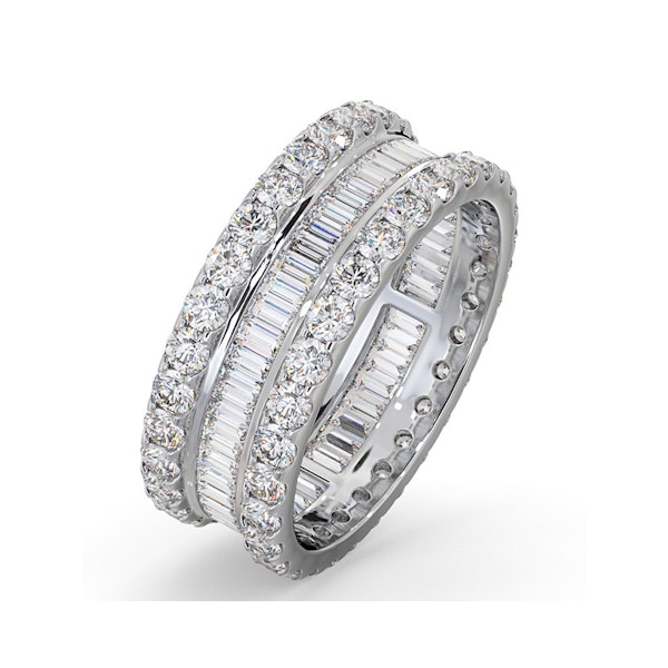 Eternity Ring Katie Platinum Diamond 3.00ct G/Vs - Size N - Image 1