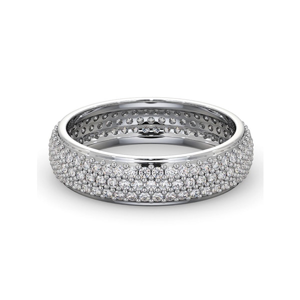 Mens 1ct G/Vs Diamond Platinum Full Band Ring - Image 3