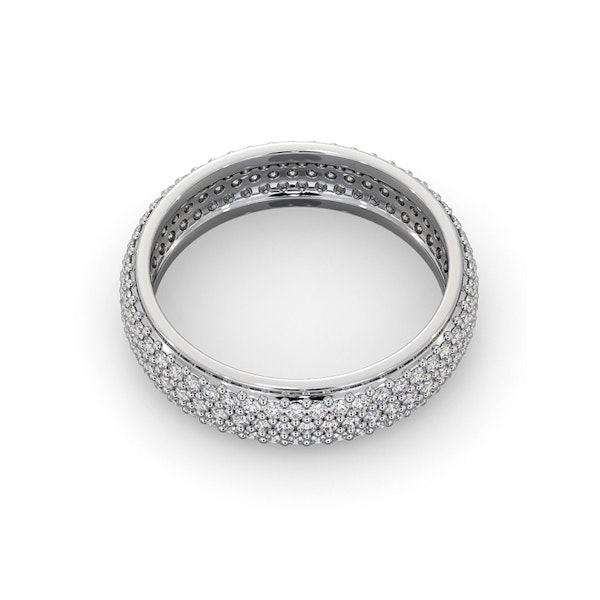 Mens 1ct G/Vs Diamond 18K White Gold Full Band Ring - Image 4