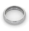 Mens 1ct H/Si Diamond 18K White Gold Full Band Ring - image 4