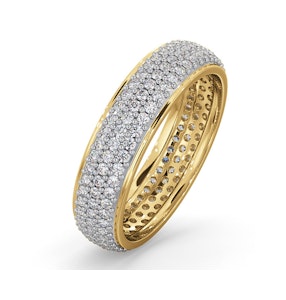 Mens 1ct G/Vs Diamond 18K Gold Full Band Ring