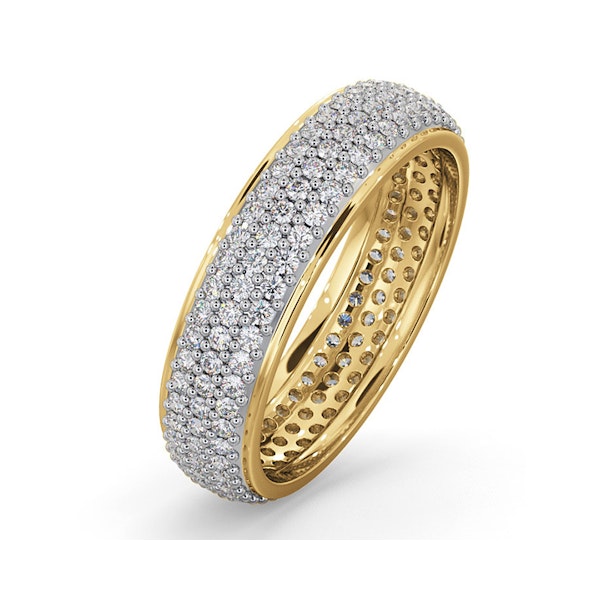 Eternity Ring Sara 18K Gold Diamond 1.00ct H/Si - Image 1