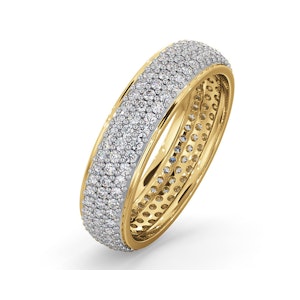 Mens 1ct H/Si Diamond 18K Gold Full Band Ring IHG55-322JUA