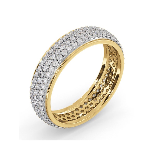 Mens 1ct H/Si Diamond 18K Gold Full Band Ring IHG55-322JUA - Image 2