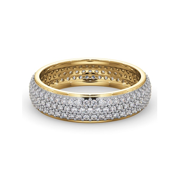 Mens 1ct H/Si Diamond 18K Gold Full Band Ring IHG55-322JUA - Image 3