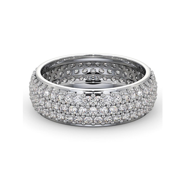 Mens 2ct G/Vs Diamond Platinum Full Band Ring - Image 3