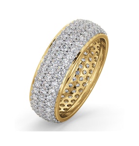 Mens 2ct G/Vs Diamond 18K Gold Full Band Ring