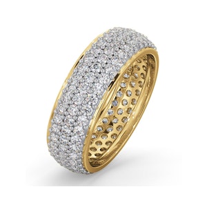 Mens 2ct G/Vs Diamond 18K Gold Full Band Ring