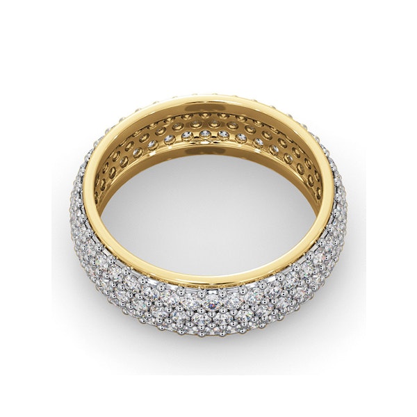 Mens 2ct G/Vs Diamond 18K Gold Full Band Ring - Image 4