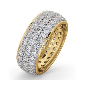 Mens 3ct G/Vs Diamond 18K Gold Full Band Ring