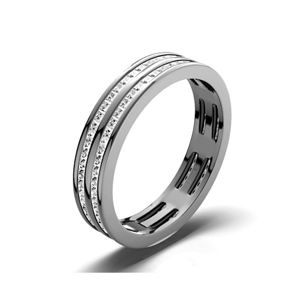 Mens 1ct G/Vs Diamond Platinum Full Band Ring - Image 1