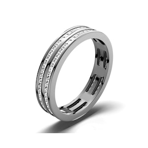 Mens 1ct G/Vs Diamond Platinum Full Band Ring
