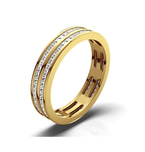 Mens 1ct G/Vs Diamond 18K Gold Full Band Ring