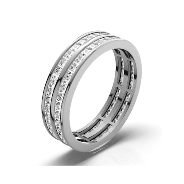 2ct H/Si Diamond 18K White Gold Full Band Ring - Size M - Image 1