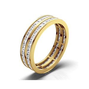 Mens 2ct H/Si Diamond 18K Gold Full Band Ring