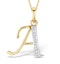9K Gold Diamond Initial 'A' Necklace 0.05ct - image 1