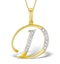 9K Gold Diamond Initial 'D' Necklace 0.05ct - image 1