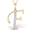9K Gold Diamond Initial 'F' Necklace 0.05ct - image 1