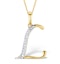 9K Gold Diamond Initial 'L' Necklace 0.05ct - image 1