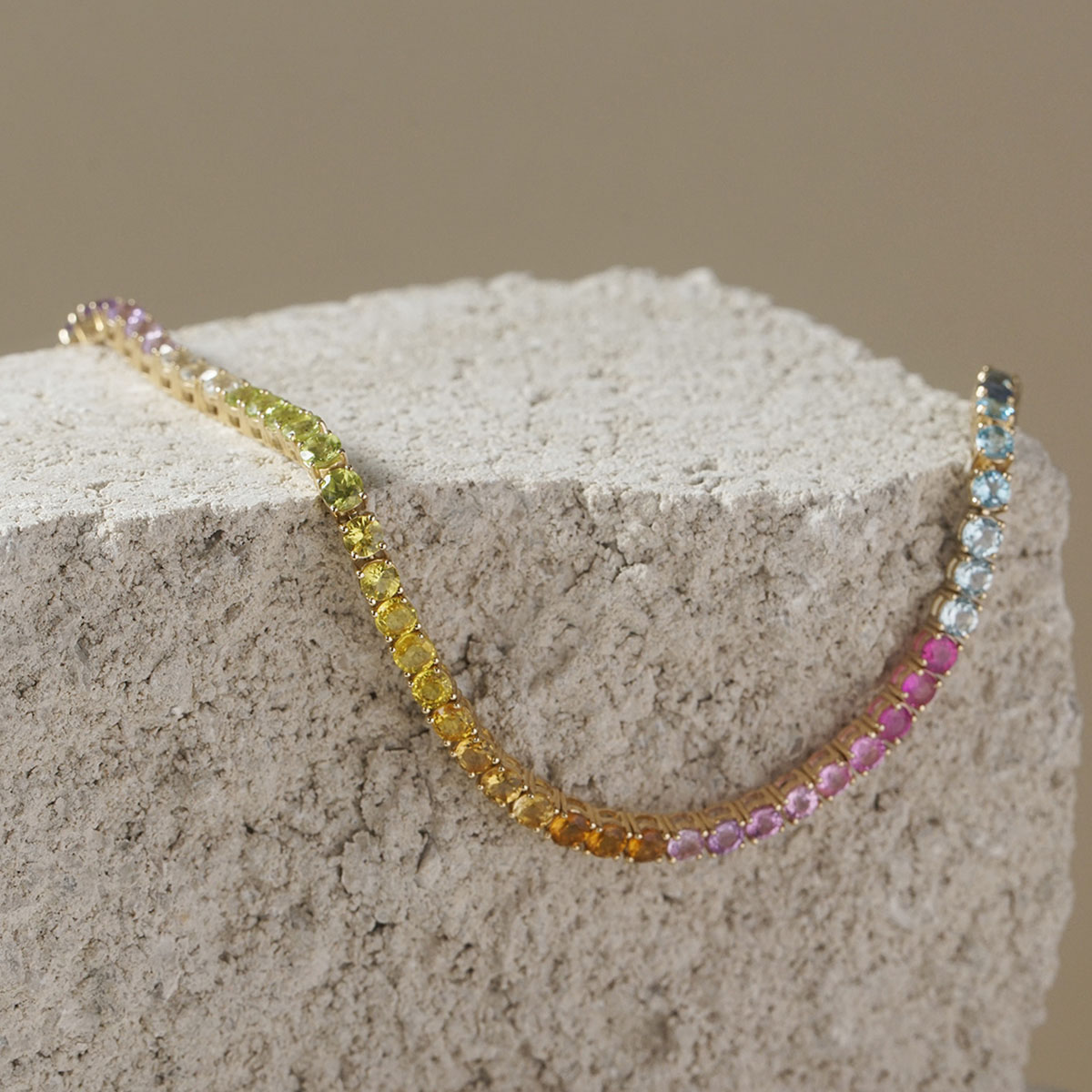 Rainbow gem bracelet deals