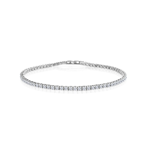 1.5ct Lab Diamond Tennis Bracelet Claw Set in 925 Silver - Image 1