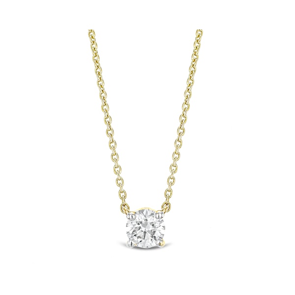 Wanderlust Floating Lab Diamond Solitaire Necklace 0.25ct H/SI in 18K Gold Vermeil - Image 2