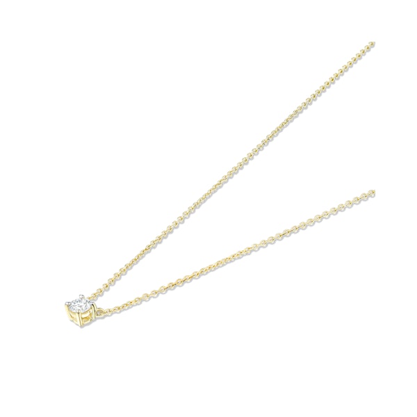 Wanderlust Floating Lab Diamond Solitaire Necklace 0.25ct H/SI in 18K Gold Vermeil - Image 3