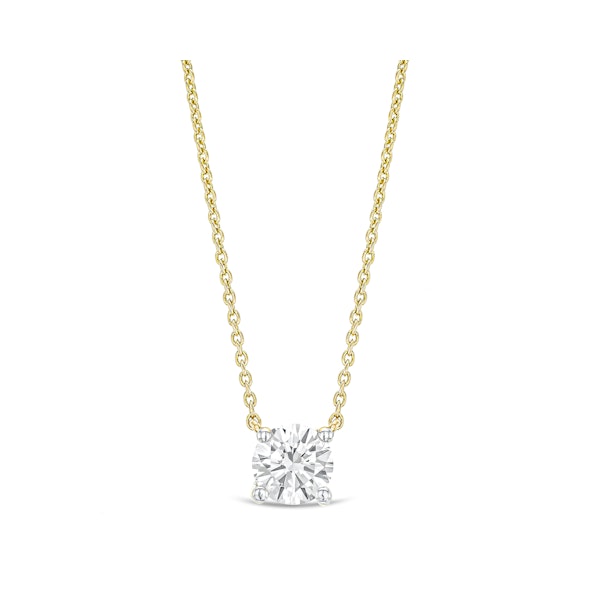 Wanderlust Floating Lab Diamond Solitaire Necklace 0.33ct H/SI in 18K Gold Vermeil - Image 2
