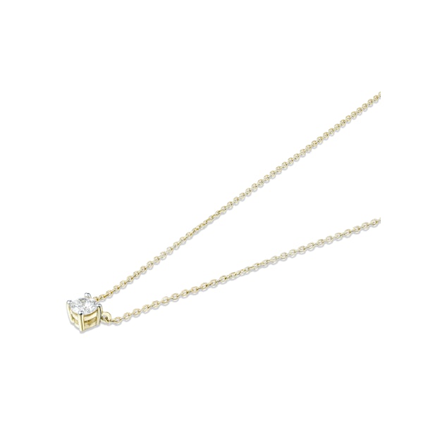 Wanderlust Floating Lab Diamond Solitaire Necklace 0.33ct H/SI in 18K Gold Vermeil - Image 3
