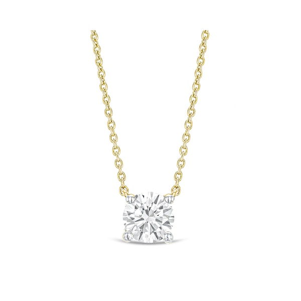 Wanderlust Floating Lab Diamond Solitaire Necklace 0.33ct H/SI in 18K Gold Vermeil - Image 1