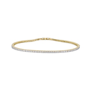 1.5ct Lab Diamond Tennis Bracelet Claw Set in 18K Gold Vermeil