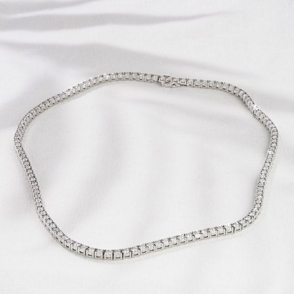 2.50ct Lab Diamond Tennis Necklace in 9K White Gold H/SI - Image 7