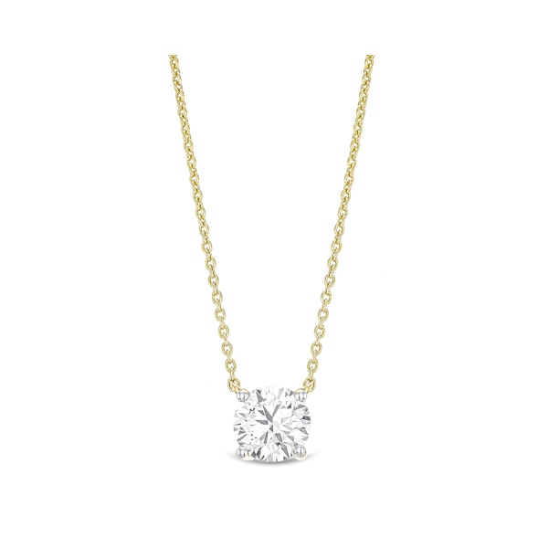 Wanderlust Floating Lab Diamond Solitaire Necklace 1.00ct H/SI in 9K Yellow Gold - Image 2