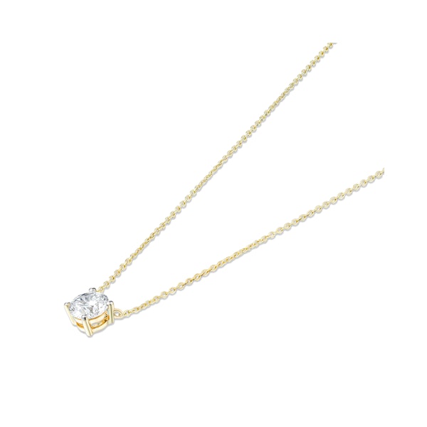 Wanderlust Floating Lab Diamond Solitaire Necklace 1.00ct H/SI in 9K Yellow Gold - Image 3