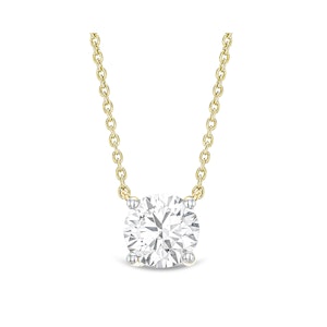Wanderlust Floating Lab Diamond Solitaire Necklace 1.00ct H/SI in 9K Yellow Gold