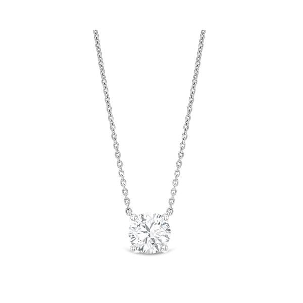 Wanderlust Floating Lab Diamond Solitaire Necklace 1.00ct H/SI in 9K White Gold - Image 2