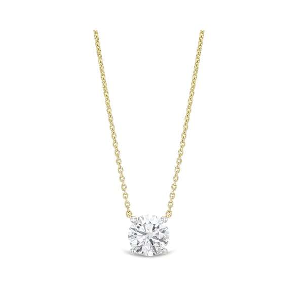 Wanderlust Floating Lab Diamond Solitaire Necklace 1.50ct H/SI in 9K Yellow Gold - Image 2