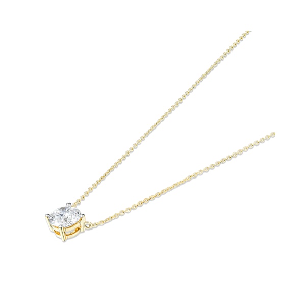 Wanderlust Floating Lab Diamond Solitaire Necklace 1.50ct H/SI in 9K Yellow Gold - Image 3